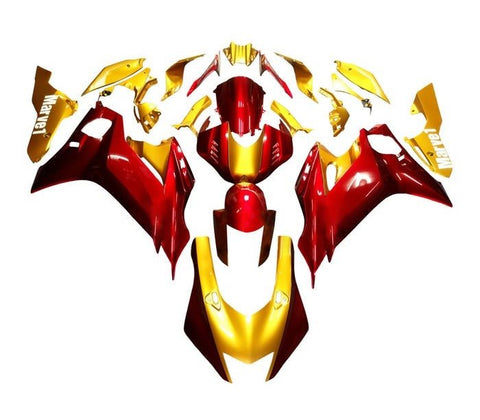 Yamaha R6 Fairings (2017-2022) Gold, Red, Ironman Marvel at KingsMotorcycleFairings.com