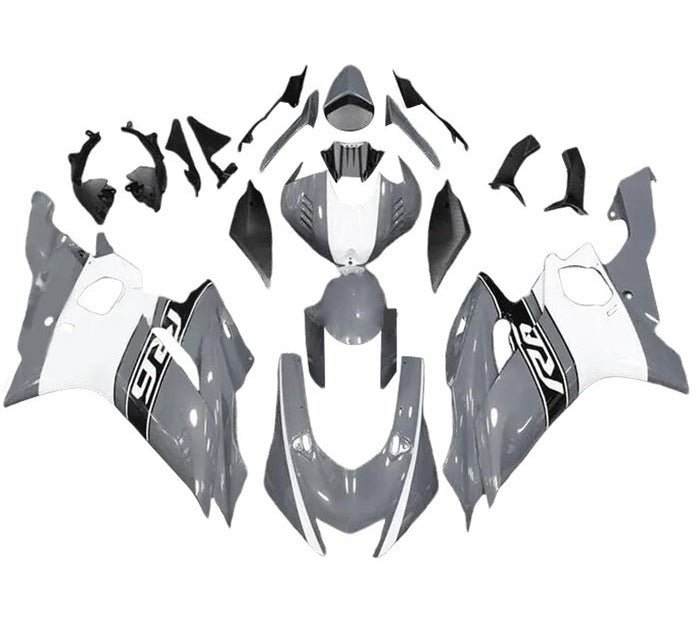 Yamaha YZF-R6 Fairings (2017-2022) Gray, White, Black at KingsMotorcycleFairings.com
