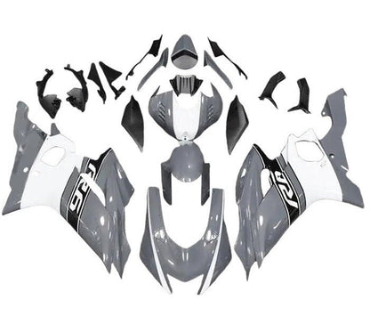 Yamaha YZF-R6 Fairings (2017-2022) Gray, White, Black at KingsMotorcycleFairings.com