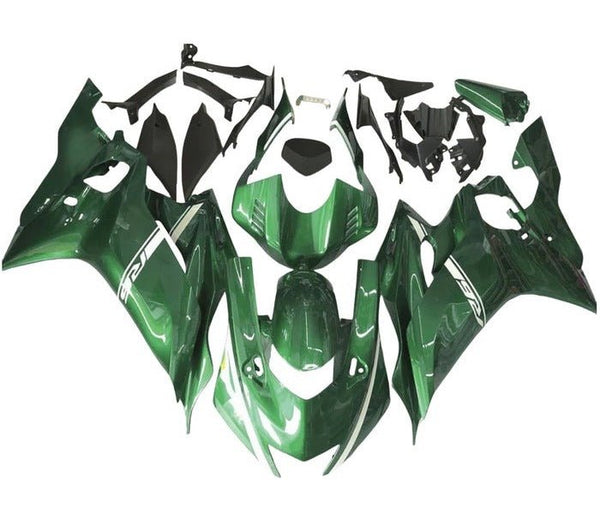 Yamaha R6 Fairings (2017-2022) Green, White Stripe at KingsMotorcycleFairings.com