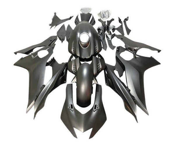 Yamaha R6 Fairings (2017-2022) All Matte Black at KingsMotorcycleFairings.com