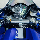 Yamaha R6 Fairings (2017-2022) Matte Blue, White GYTR from KingsMotorcycleFairings.com