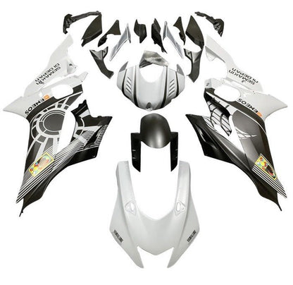 Yamaha YZF-R6 Fairings (2017-2022) Matte White, Matte Black, Eneos at KingsMotorcycleFairings.com