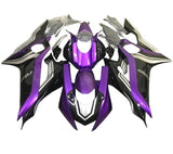 Yamaha YZF-R6 Fairings (2017-2022) Purple, Black, Silver at KingsMotorcycleFairings.com