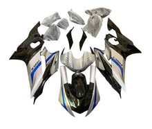 Yamaha YZF-R6 Fairings (2017-2022) Silver, Black, Blue Stripe at KingsMotorcycleFairings.com