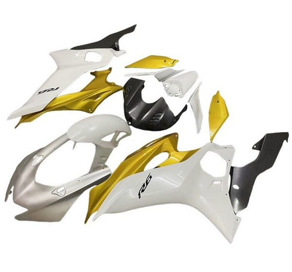 Yamaha R6 Fairings (2017-2022) Silver, White, Gold, Carbon Fiber at KingsMotorcycleFairings.com