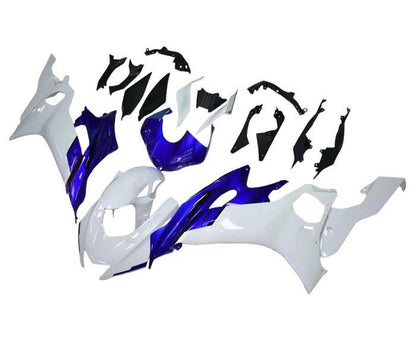 Yamaha R6 Fairings (2017-2022) White, Blue at KingsMotorcycleFairings.com