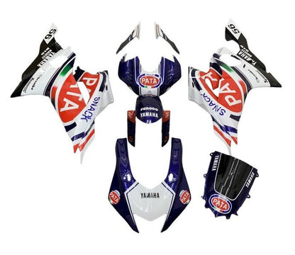 Yamaha YZF-R6 Fairings (2017-2022) White, Dark Blue, Pata at KingsMotorcycleFairings.com