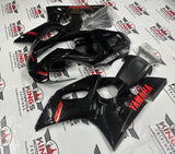 Yamaha R6 Fairings (1999-2002) Black,  Red at KingsMotorcycleFairings.com