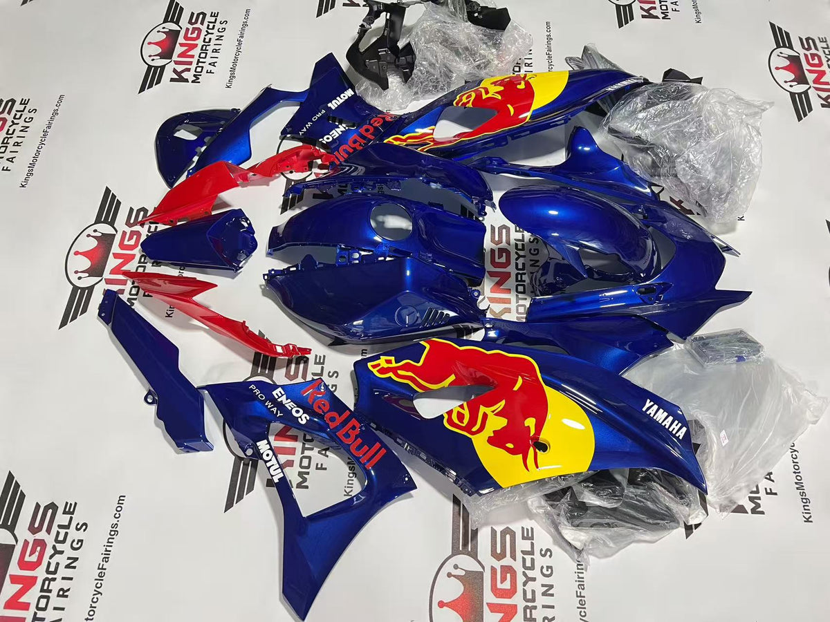 Yamaha R7 Fairing Set (2021-2025) Blue, Red, Yellow RedBull at KingsMotorcycleFairings.com