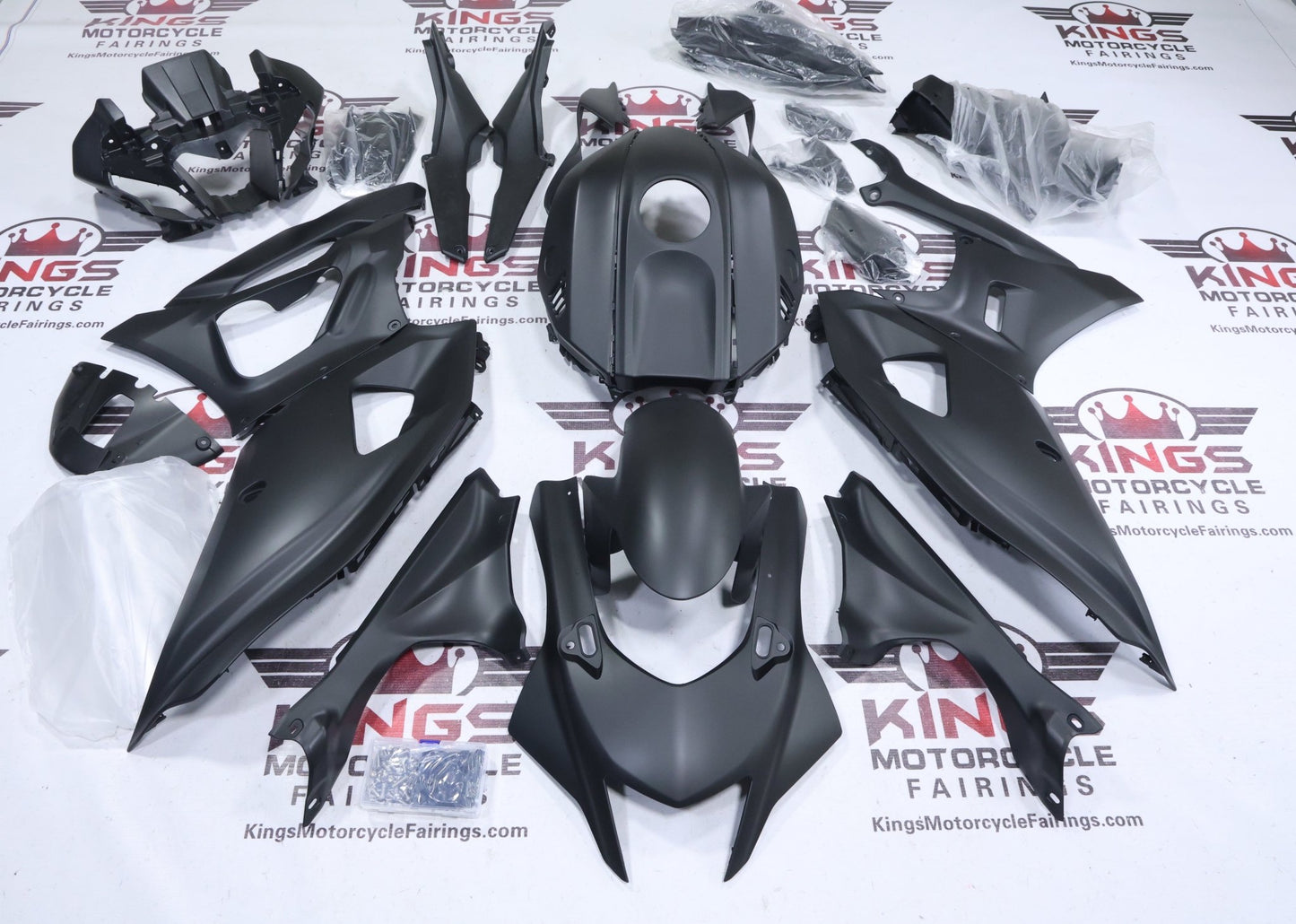 Yamaha R7 Fairing Set (2021-2025) Flat Black at KingsMotorcycleFairings.com