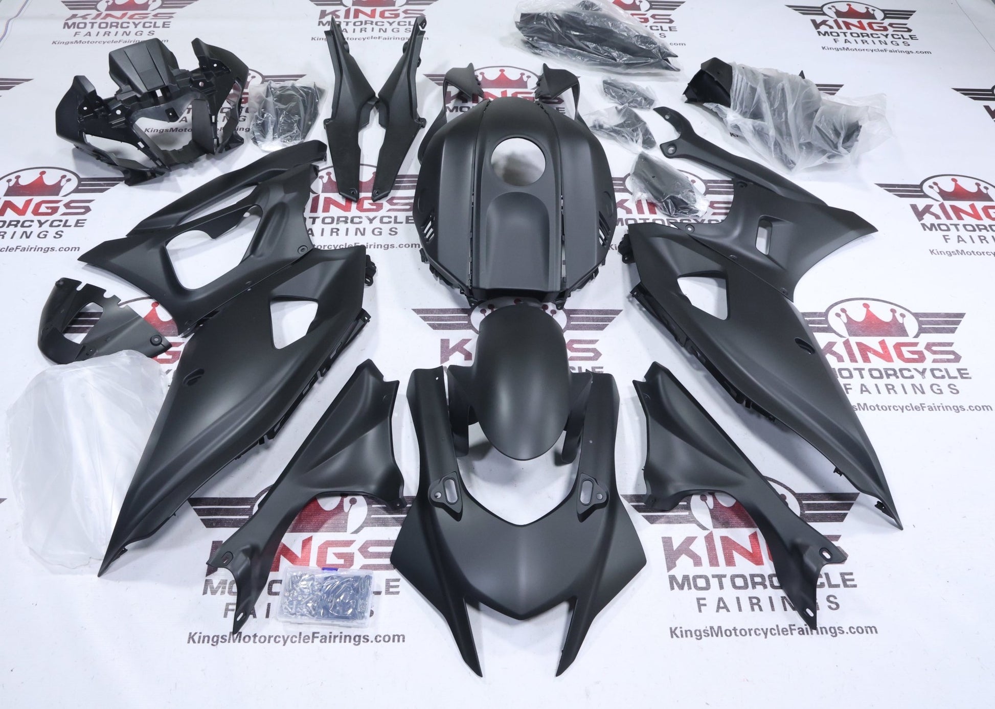 Yamaha R7 Fairing Set (2021-2025) Flat Black at KingsMotorcycleFairings.com