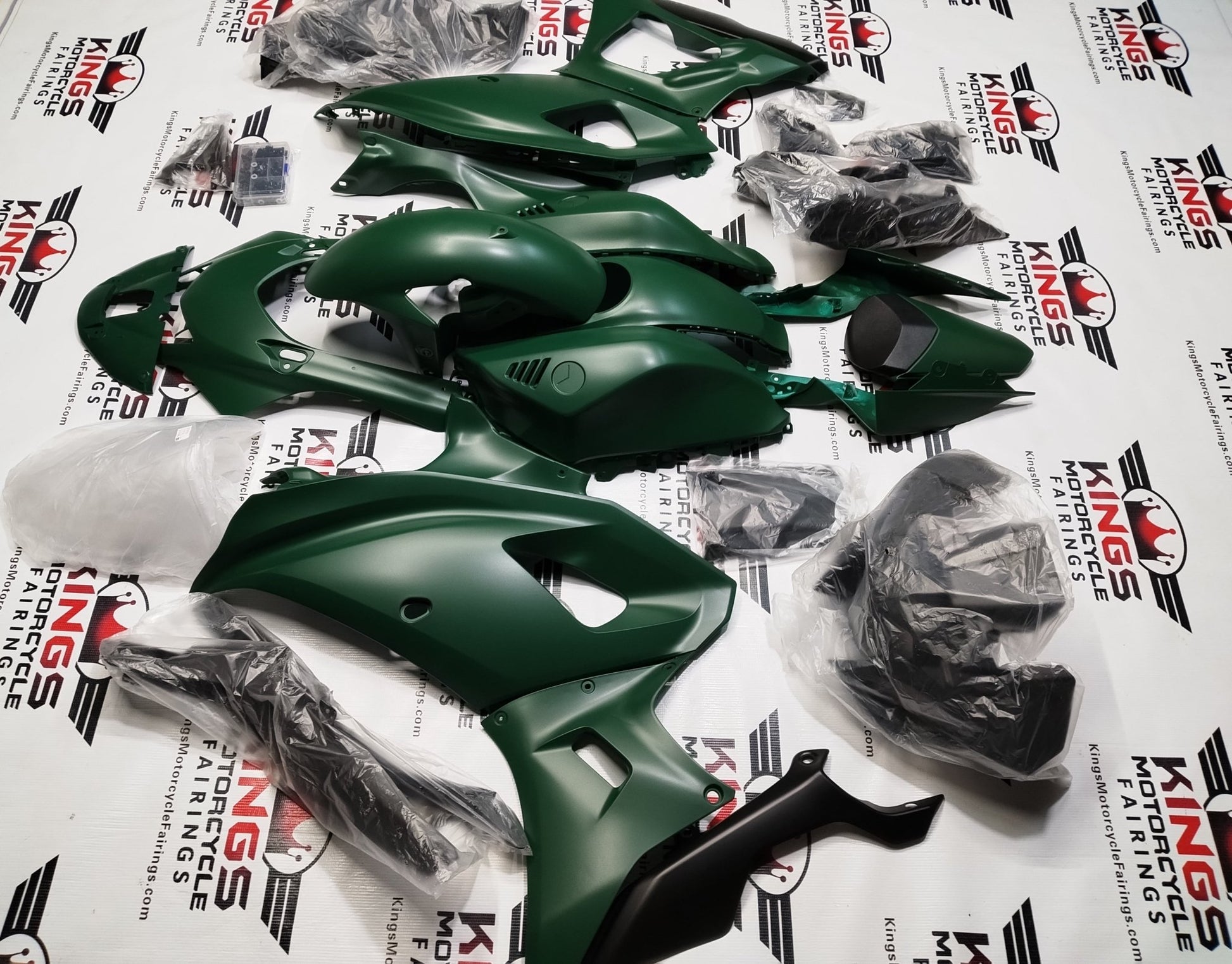 Yamaha R7 Fairing Set (2021-2025) Matte Dark Green at KingsMotorcycleFairings.com