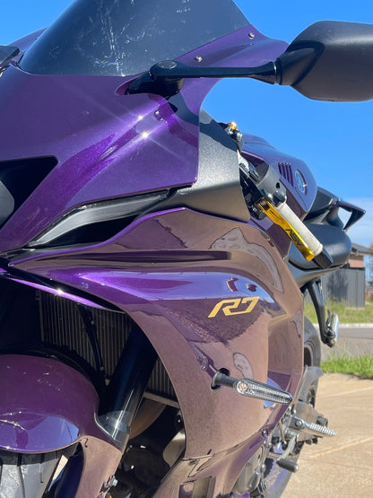 Yamaha R7 Fairings (2021-2025) Purple, Gold from KingsMotorcycleFairings.com