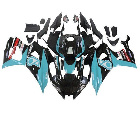 Yamaha R7 Fairings (2021-2024) Black, Blue Petronas at KingMotorcycleFairings.com