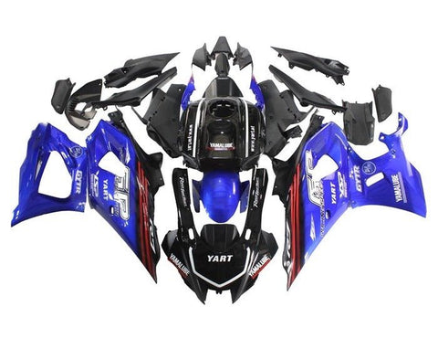 Yamaha R7 Fairings (2021-2024) Black, Blue, Red Stripe at KingMotorcycleFairings.com