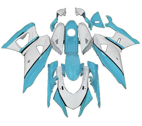 Yamaha R7 Fairings (2021-2024) Blue Turquoise, White at KingMotorcycleFairings.com
