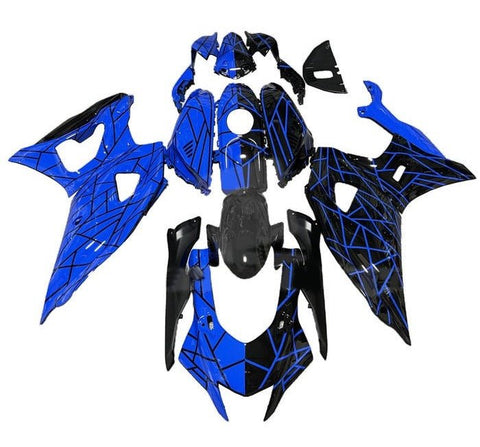 Yamaha R7 Fairings (2021-2024) Blue, Black Split Lines at KingMotorcycleFairings.com