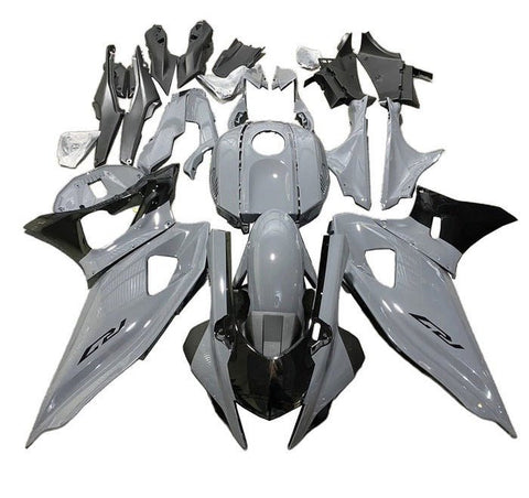 Yamaha R7 Fairings (2021-2024) Gray, Black at KingMotorcycleFairings.com