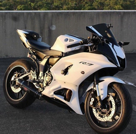 Yamaha R7 Fairings (2021-2024) White, Black at KingMotorcycleFairings.com