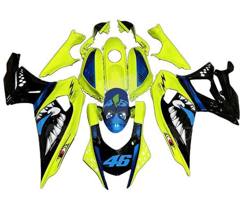 Yamaha R7 Fairings (2021-2024) Yellow, Black Shark at KingMotorcycleFairings.com