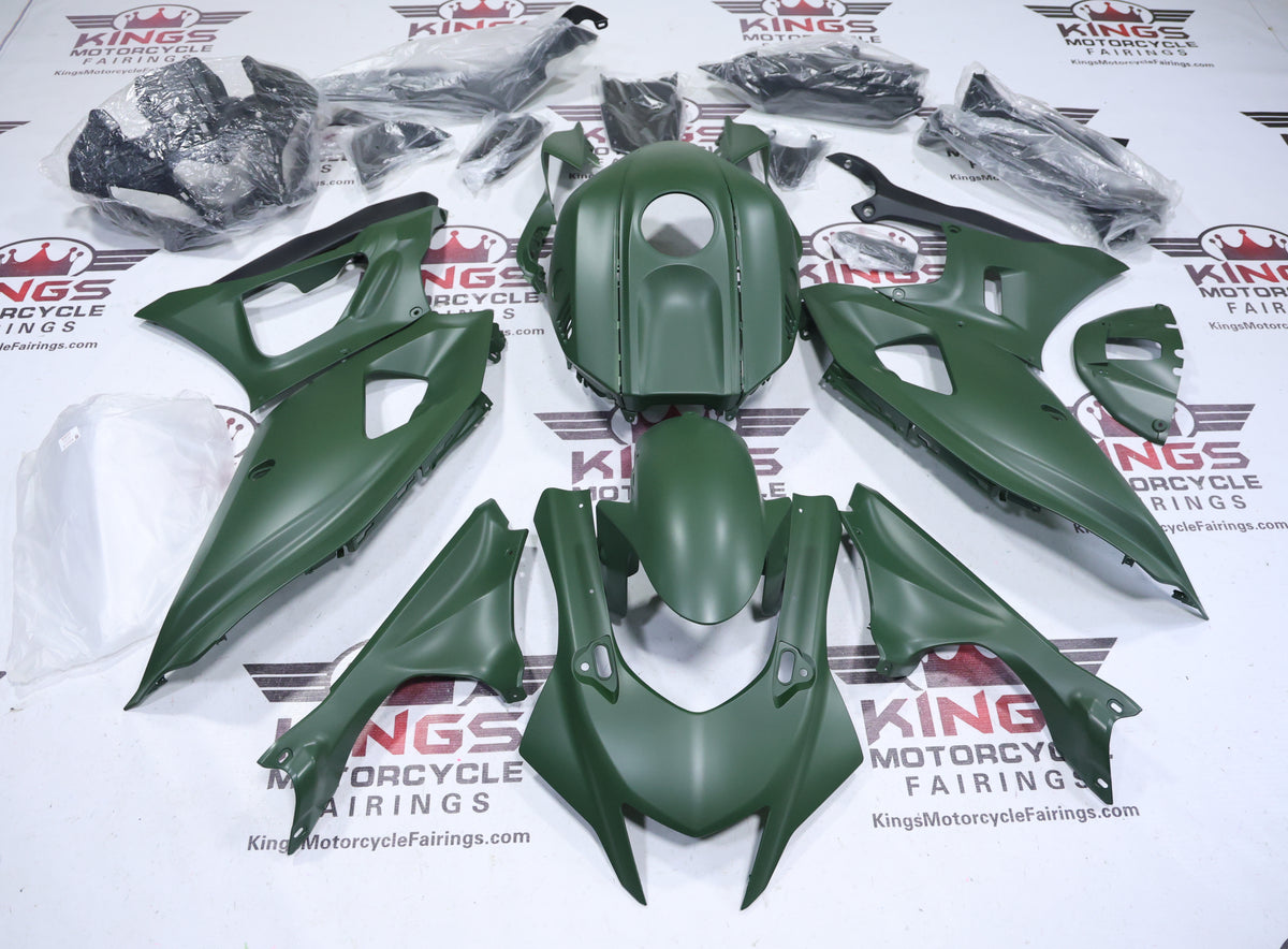 Yamaha R7 Fairings (2021-2025) All Matte Green at KingsMotorcycleFairings.com