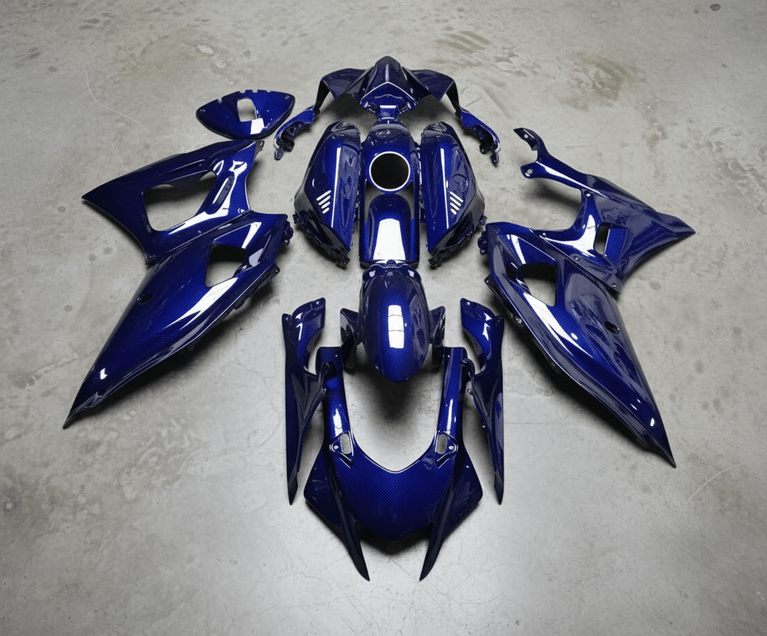 Blue R7 Fairings Yamaha R7 Fairings (2021-2025) Blue Faux Carbon Fiber – Kings ...