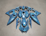 Yamaha R7 Fairings (2021-2025) Blue Snow Camouflage at KingsMotorcycleFairings.com