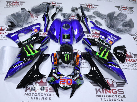 Yamaha R7 Fairings (2021-2025) Blue, Black, Monster Eneos at KingsMotorcycleFairings.com