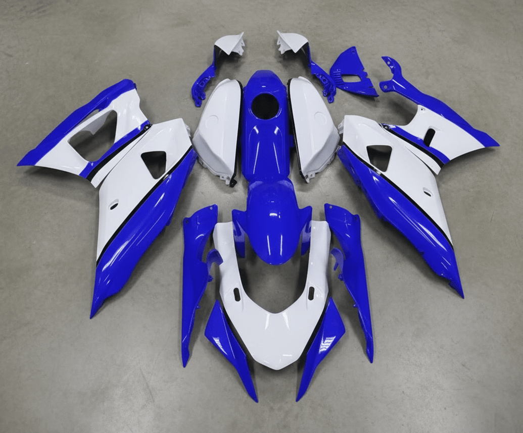 Blue R7 Fairings Yamaha R7 Fairings (2021-2025) Blue, White, Black Stripe