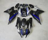 Yamaha R7 Fairings (2021-2025) Faux Carbon Fiber, Blue, Silver at KingsMotorcycleFairings.com
