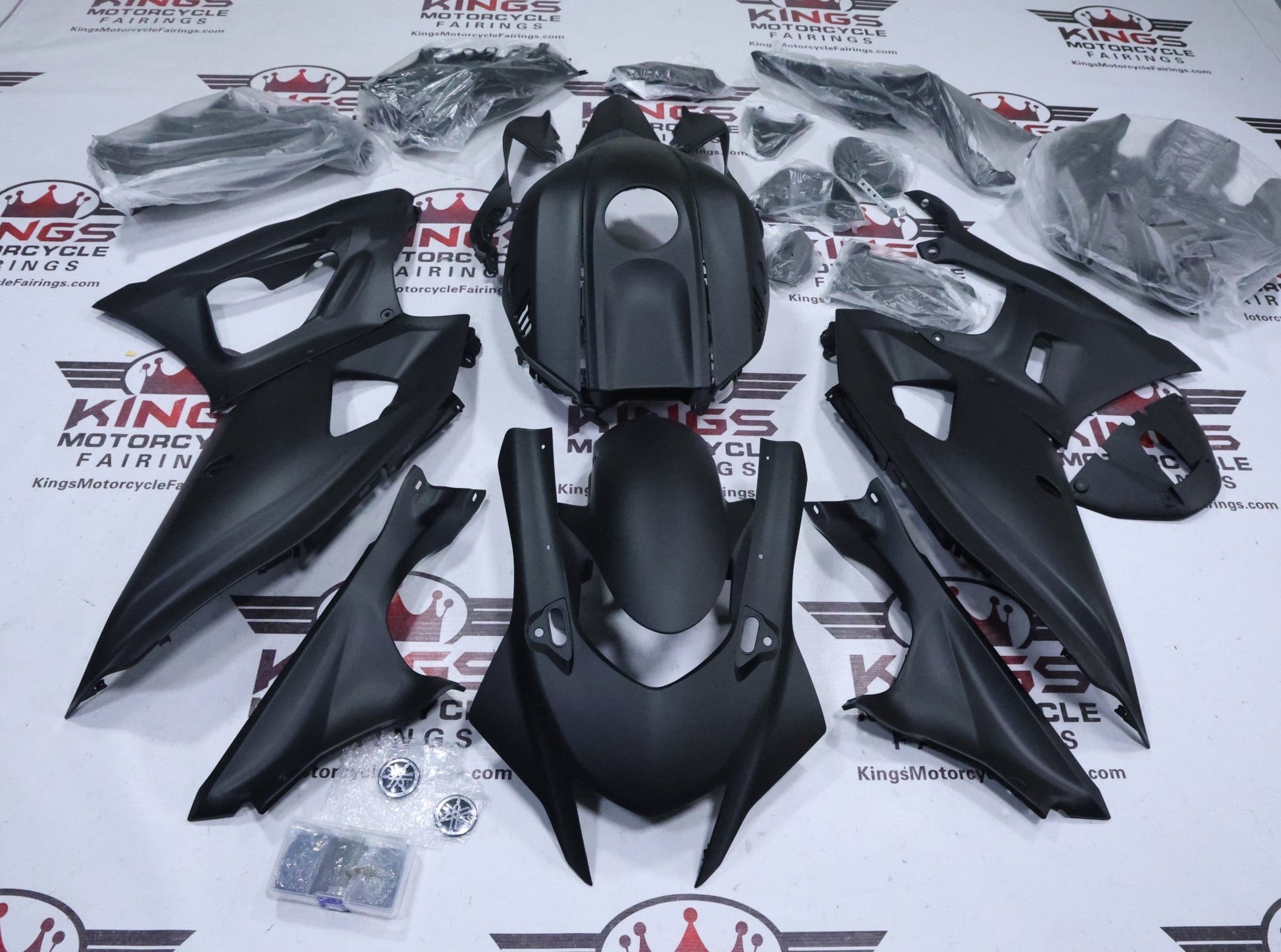 Yamaha R7 Fairings (2021-2025) Flat Black from KingsMotorcycleFairings.com