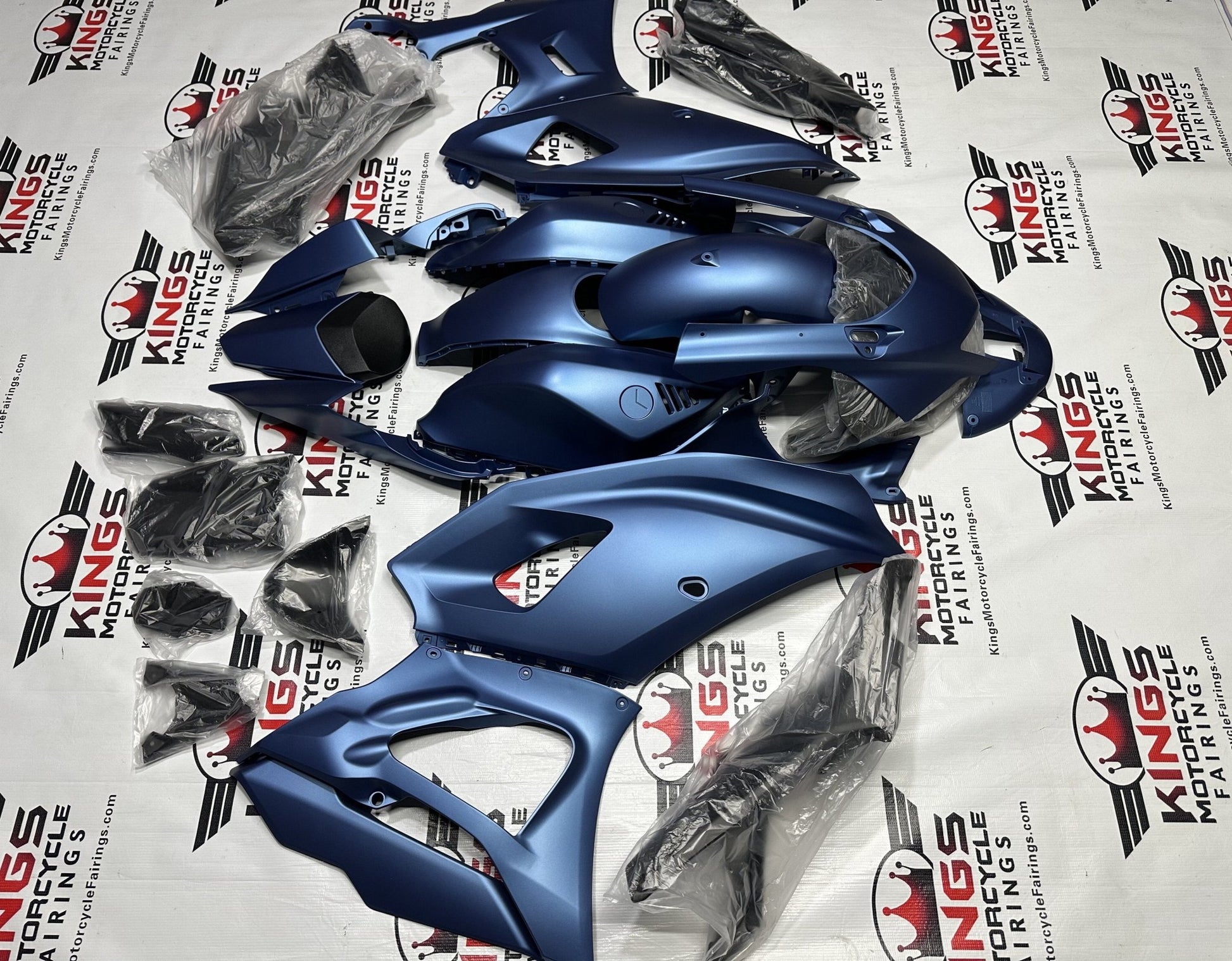 Yamaha R7 Fairings (2021-2025) Flat Blue from KingsMotorcycleFairings.com