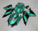 Yamaha R7 Fairings (2021-2025) Green Metallic, Black at KingsMotorcycleFairings.com