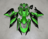 Yamaha R7 Fairings (2021-2025) Green, Black Stripe at KingsMotorcycleFairings.com