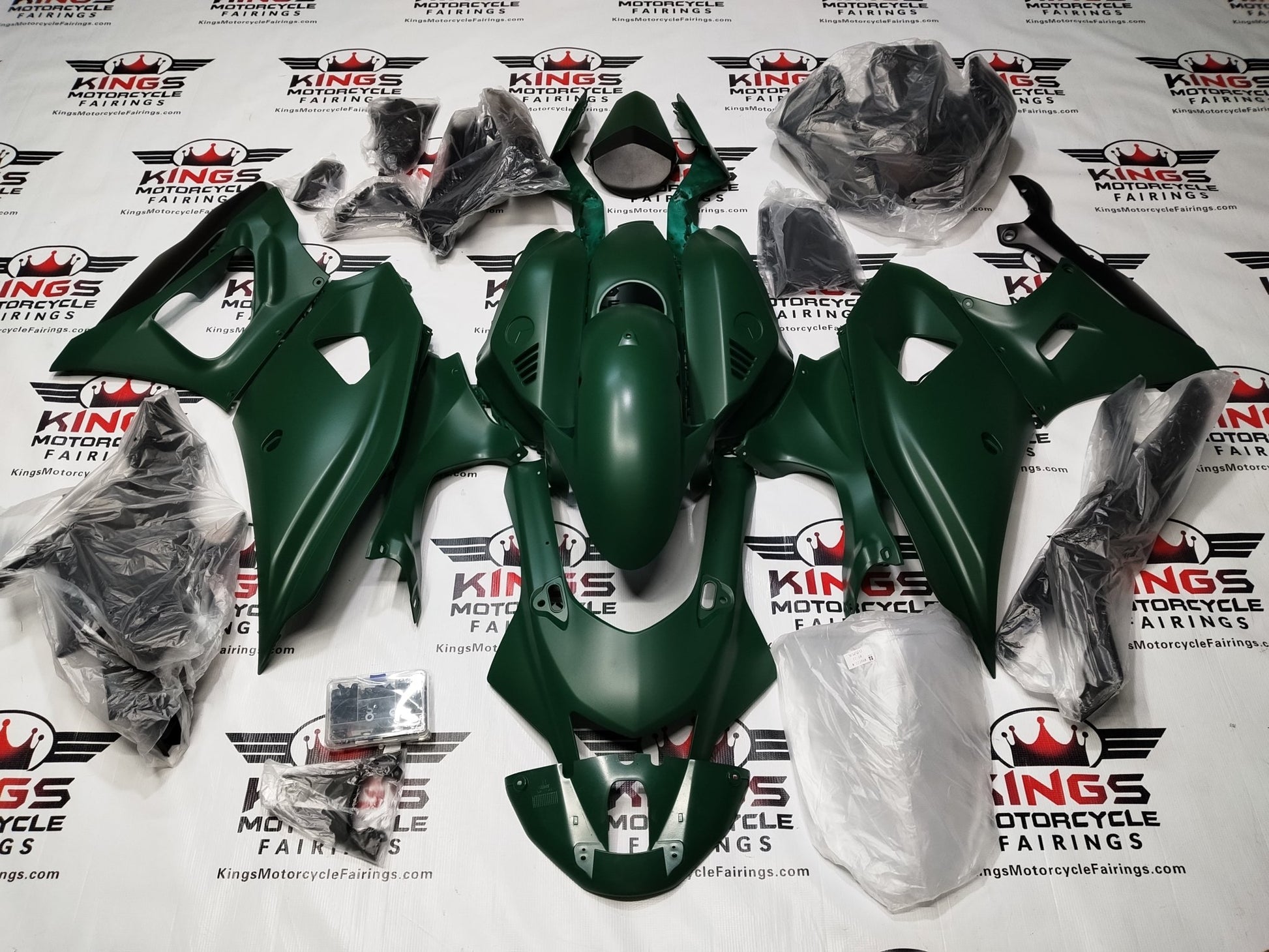 Yamaha R7 Fairings (2021-2025) Matte Dark Green at KingsMotorcycleFairings.com