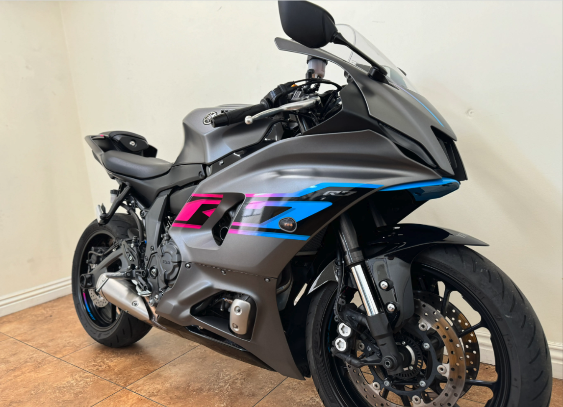 Yamaha R7 Fairings (2021-2025) Matte Gray, Blue, Pink at KingsMotorcycleFairings.com