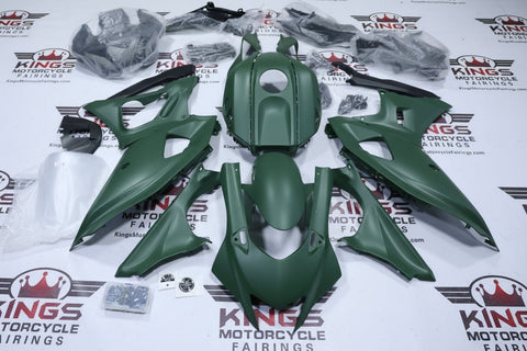 Yamaha R7 Fairings (2021-2025) Matte Green at KingsMotorcycleFairings.com