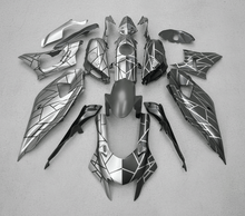 Yamaha R7 Fairings (2021-2025) Matte Silver, Matte Black, Split Stripes at KingsMotorcycleFairings.com