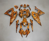 Yamaha R7 Fairings (2021-2025) Orange Flames at KingsMotorcycleFairings.com