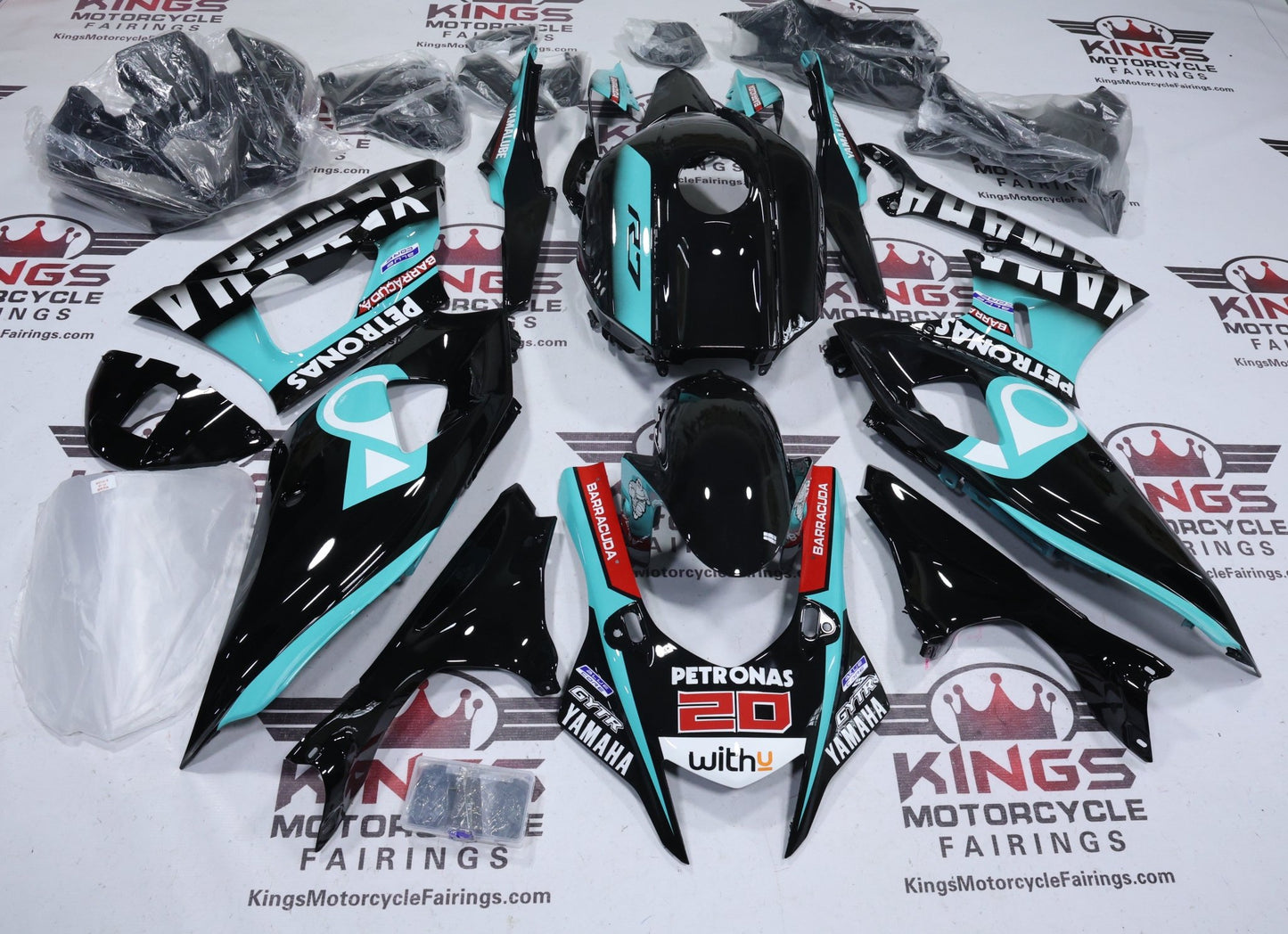 Yamaha R7 Fairings (2021-2025) Petronas Black from KingsMotorcycleFairings.com