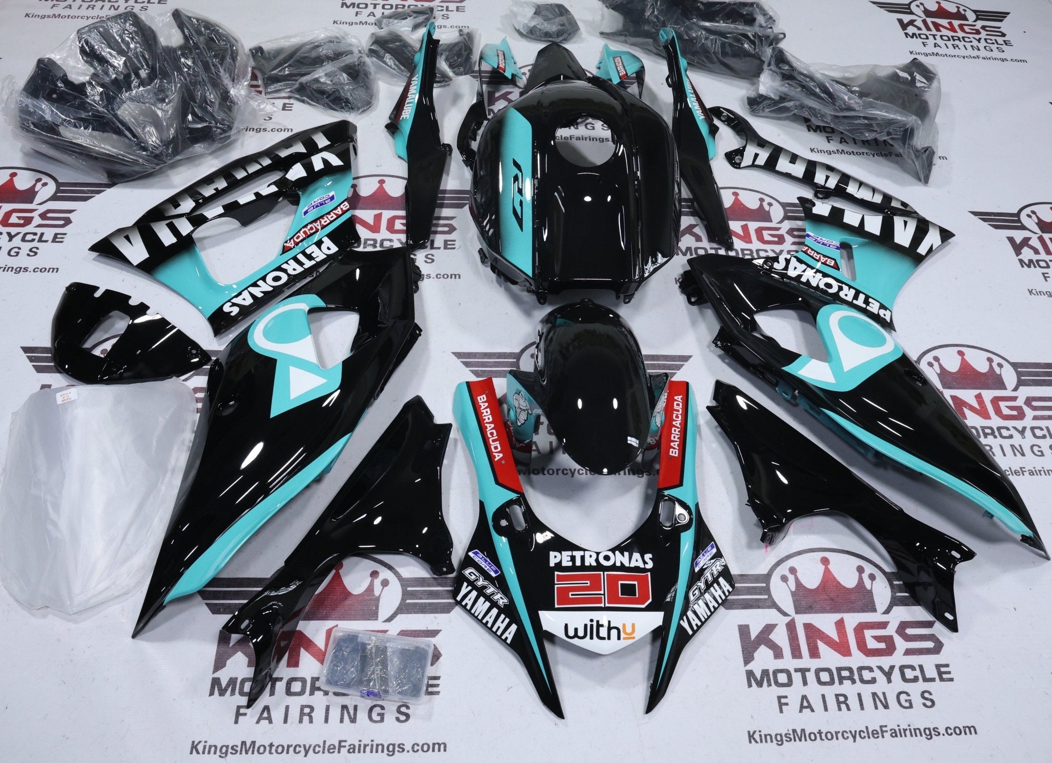 Yamaha R7 Fairing Set (2021-2025) Petronas Black at KingsMotorcycleFairings.com