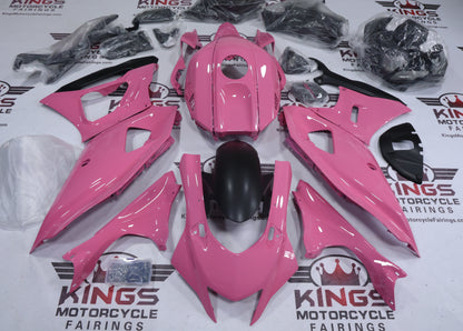 Yamaha R7 Fairing Kit (2021-2025) Pink Gloss, Matte Black from KingsMotorcycleFairings.com