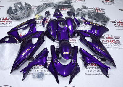Yamaha R7 Fairings (2021-2025) Purple Gloss, Gold from KingsMotorcycleFairings.com