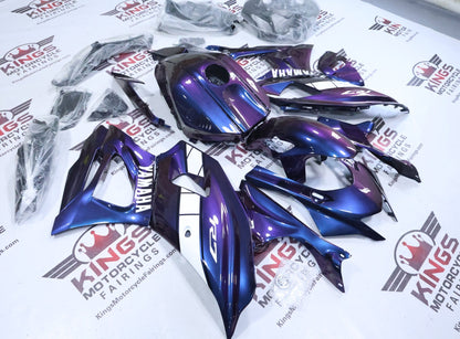 Yamaha R7 Fairings (2021-2025) Purple, Blue Chameleon, White from KingsMotorcycleFairings.com