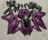Yamaha R7 Fairings (2021-2025) Purple, Matte Black at KingsMotorcycleFairings.com