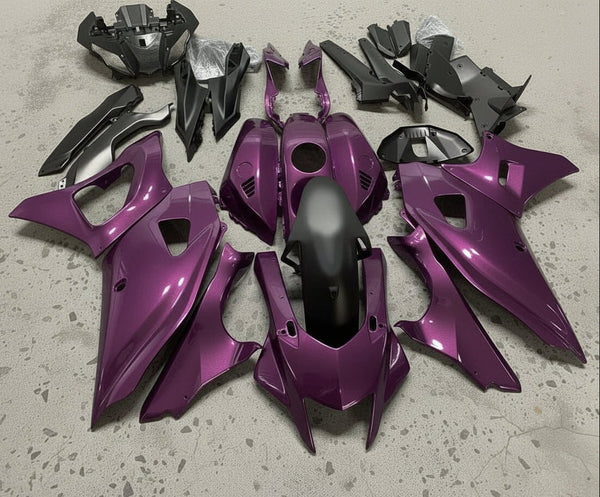 Yamaha R7 Fairings (2021-2025) Purple, Matte Black at KingsMotorcycleFairings.com