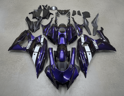 Yamaha R7 Fairings (2021-2025) Purple, White Stripe at KingsMotorcycleFairings.com