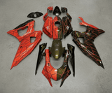 Yamaha R7 Fairings (2021-2025) Red, Black, Cracks at KingsMotorcycleFairings.com