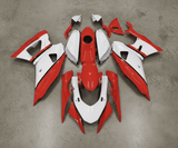 Yamaha R7 Fairings (2021-2025) Red, White, Black Stripe at KingsMotorcycleFairings.com